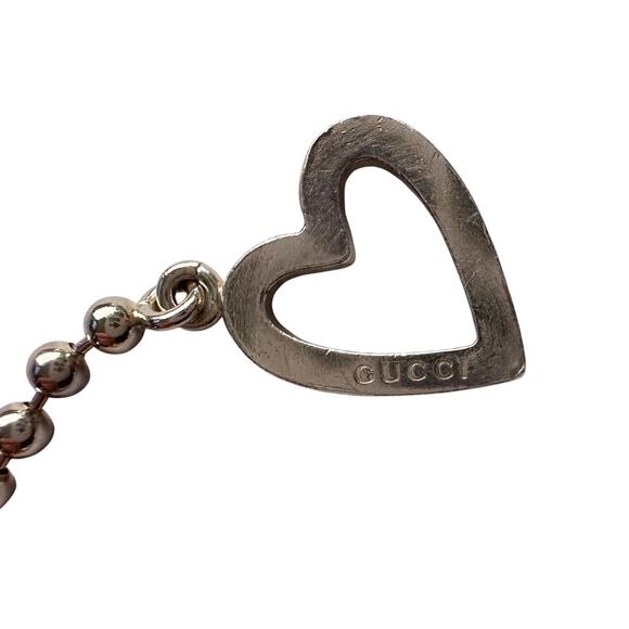 GUCCI Ball and Chain Heart Bracelet with Female Symbol Pendant Charm - Picture 7 of 12